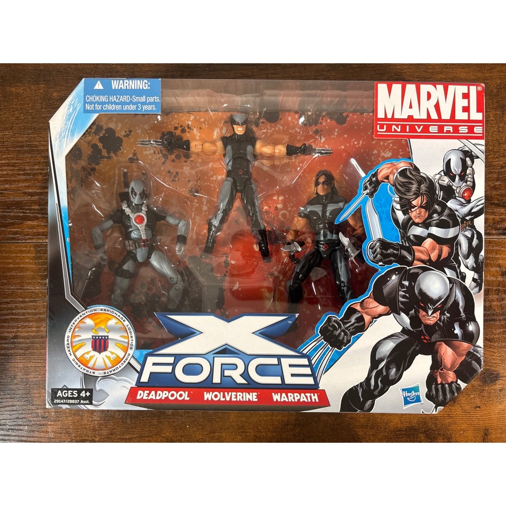 Marvel Universe X-Force 3-Pack Deadpool Wolverine Warpath Hasbro 29147 NEW